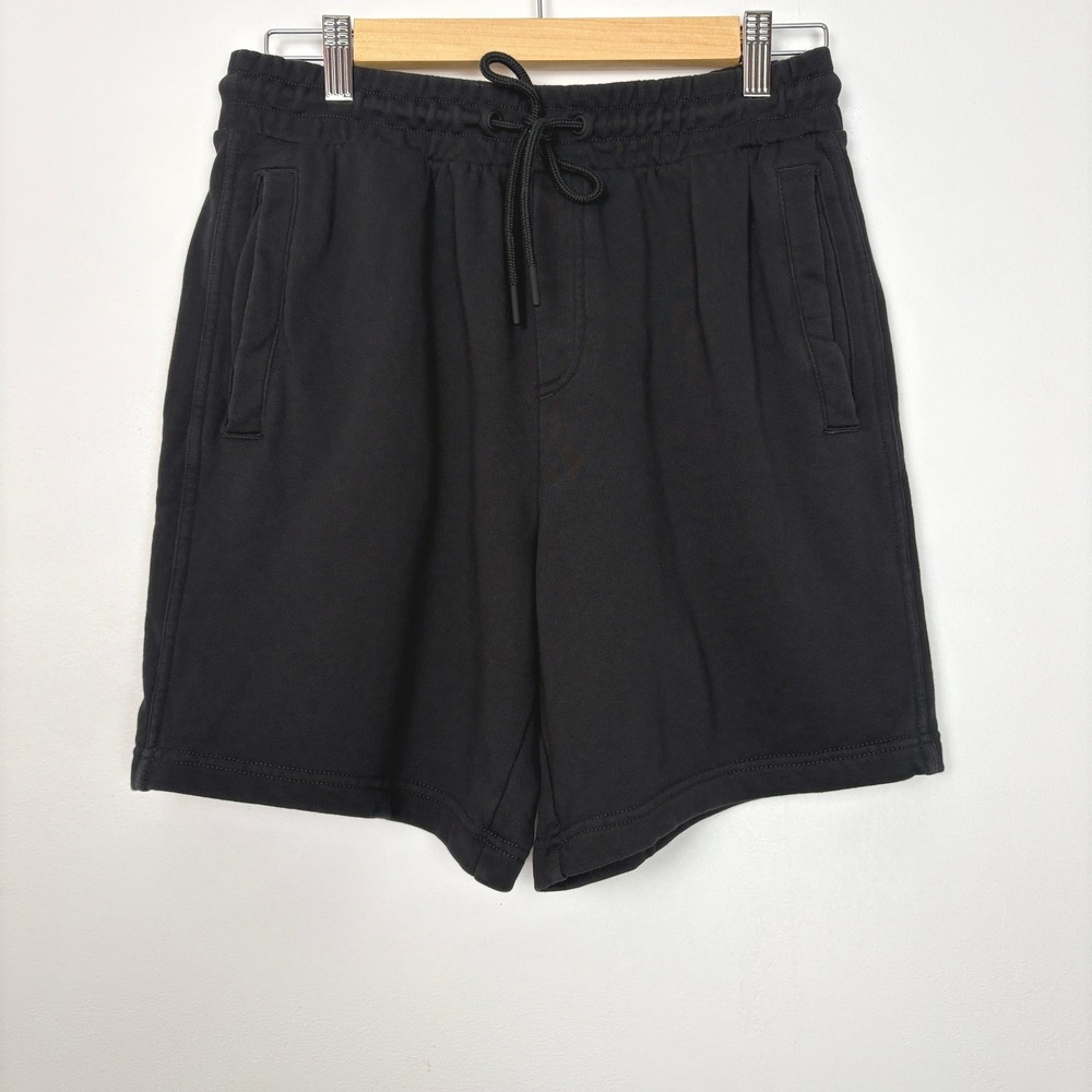 Gymshark Mens Drawstring Workout Training Sweat Shorts Size Small Black Pockets